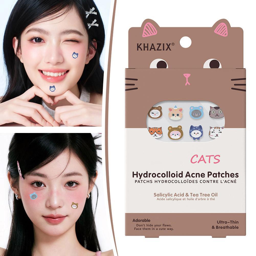 Skincare Acne - 100/200/300枚入り かわいい猫型ニキビパッチ 透明ニキビカバー トリートメントステッカー 通気性のある超薄型スキンケア