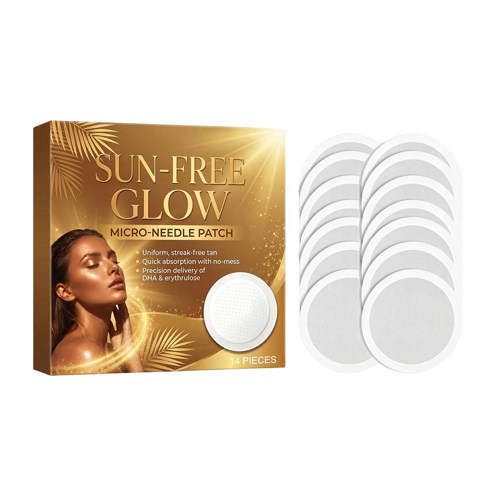 Skincare Glow Glowing - 14枚入り サンフリーグロー マイクロニードル タンニングパッチ DHA 天然セルフタン