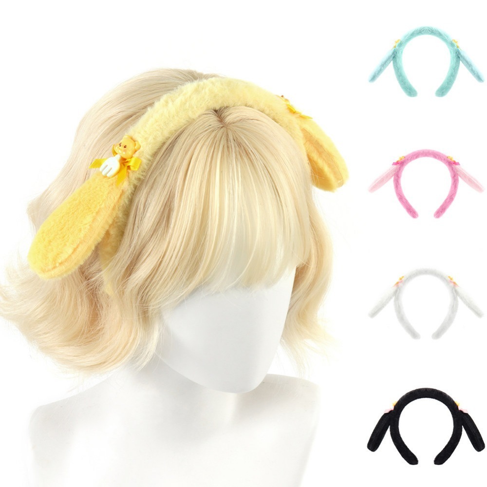 Skincare Animate - 柔らかいふわふわの動物耳ヘッドバンド、ぬいぐるみヘアフープ、毎日の洗顔やスキンケア、寝室、スタジオ、ポートレート撮影に。