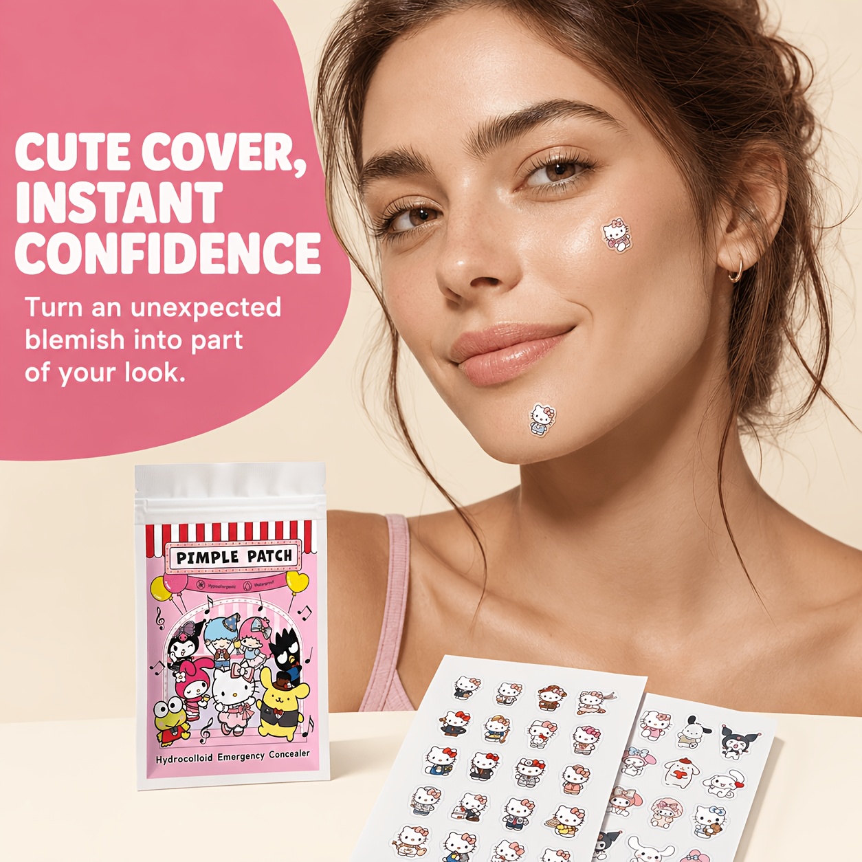 40/120枚入り ハローキティ アクネパッチ、ハイドロゲル - Skincare Acne のレビューと価格