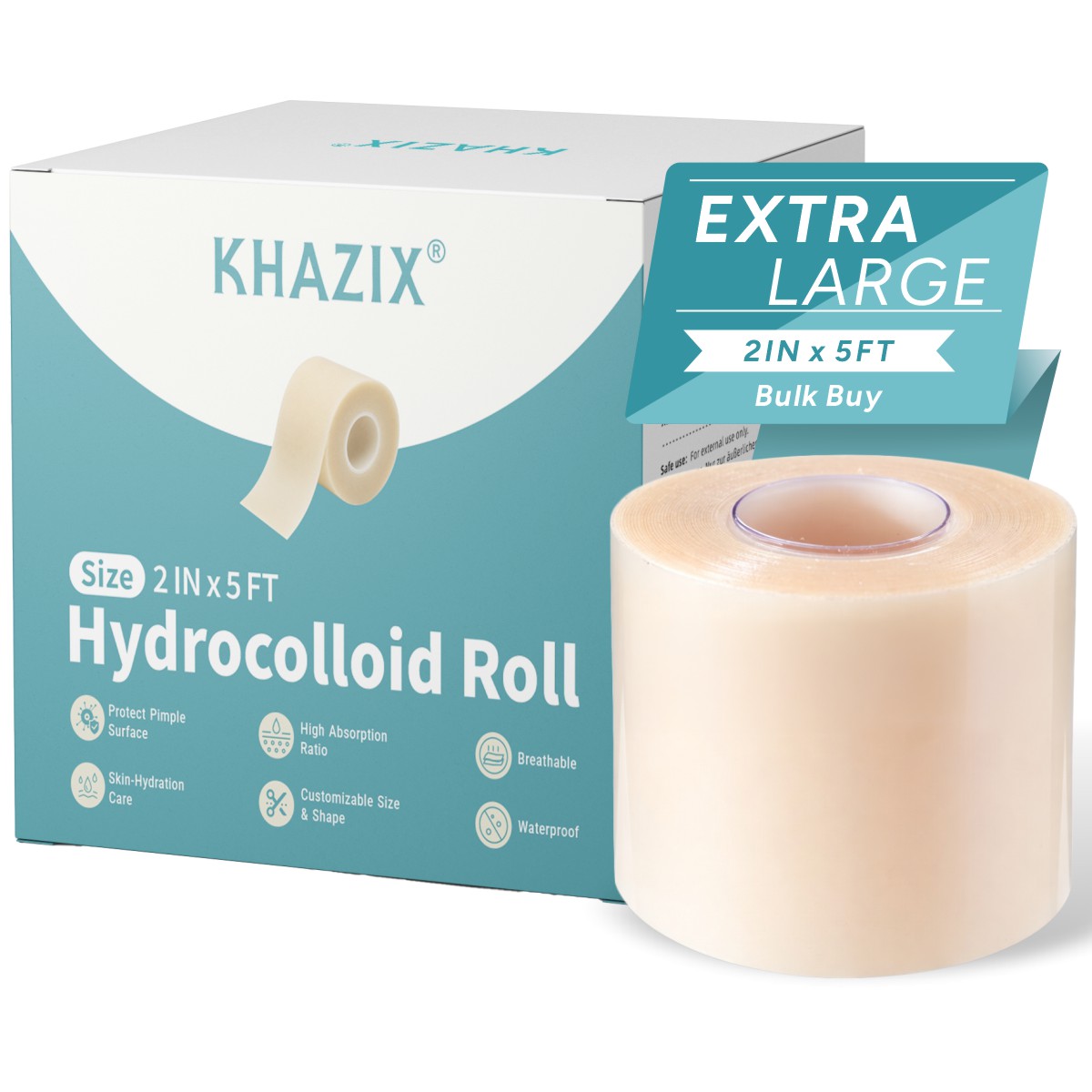 KHAZIX ハイドロコロイド包帯ロール 2インチ x 5フ - Skincare Acne のレビューと価格