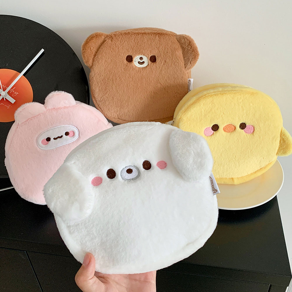 かわいい女の子の漫画風ぬいぐるみメイクアップバッグ、ひよこと - Skincare Animate のレビューと価格