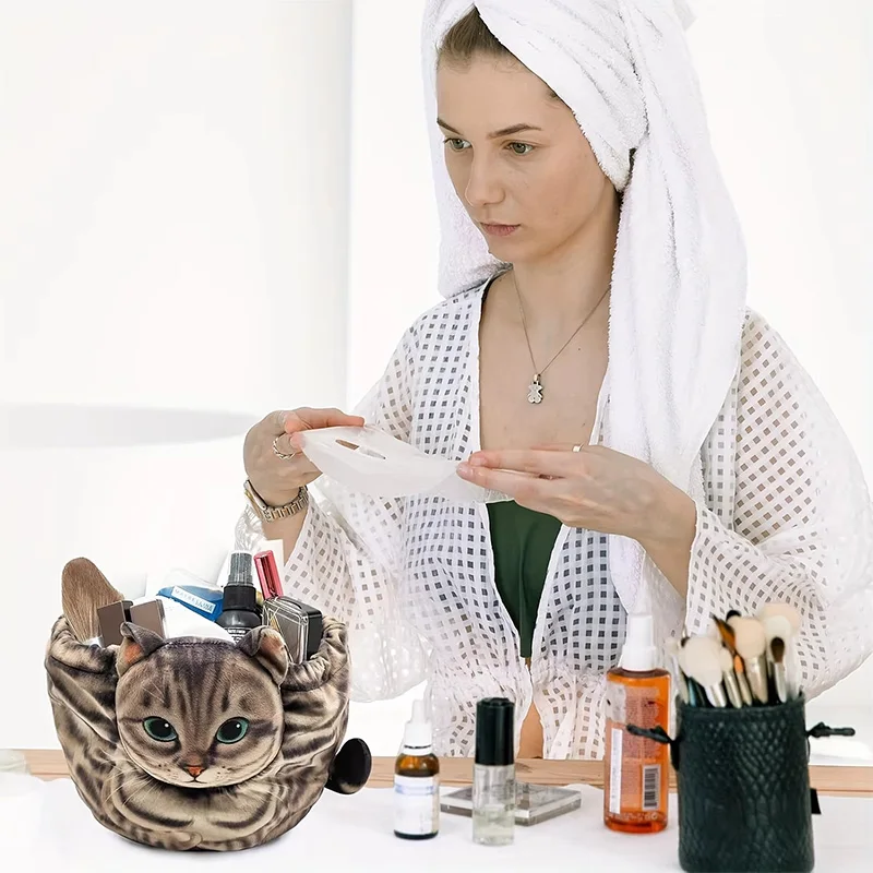 猫型化粧品収納バッグ、かわいいトラベルサイズのメイクアップ/ - Skincare Animate のレビューと価格