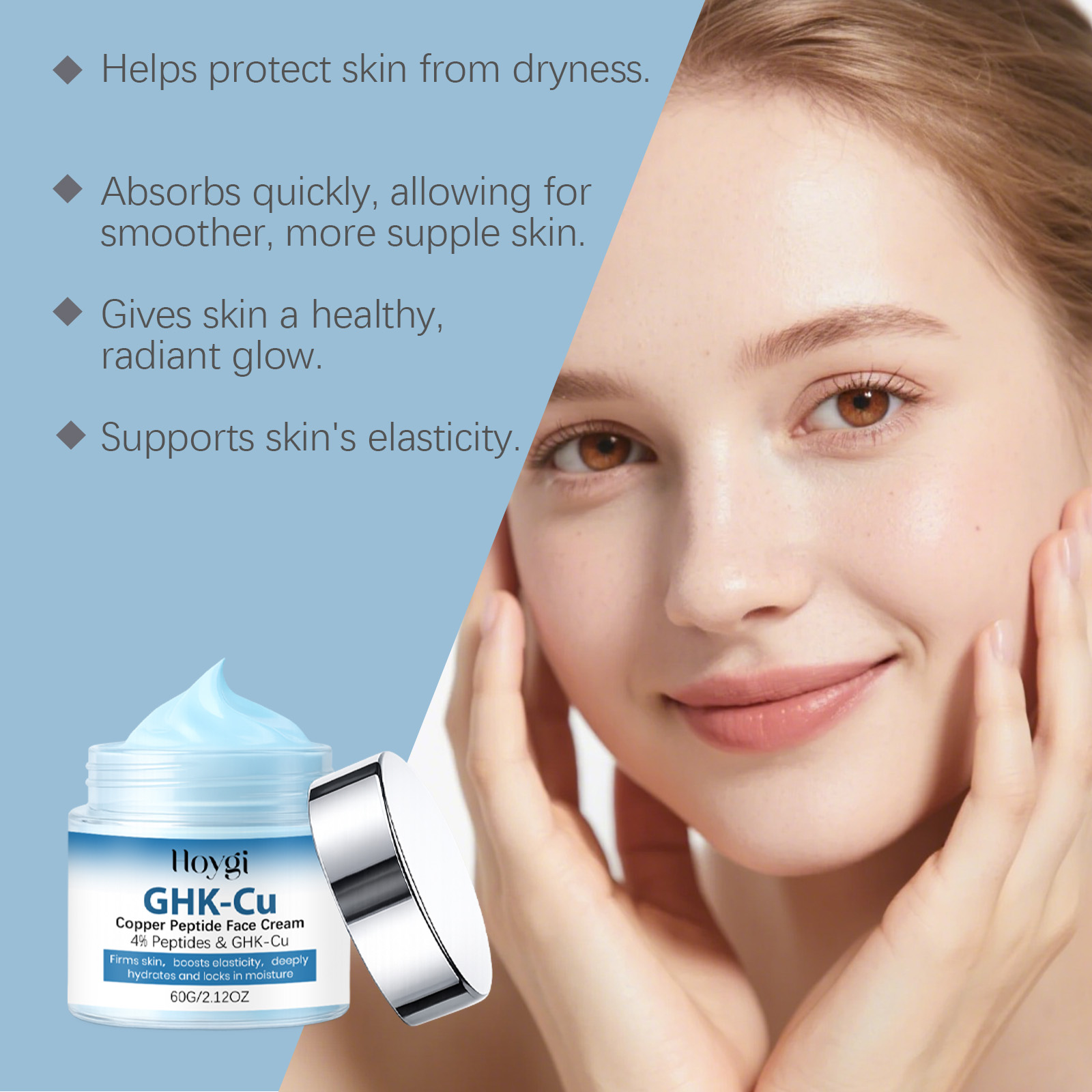 GHK-Cu銅ペプチドスキンケアアンチエイジングフェイスクリ - Skincare Glow Glowing のレビューと価格
