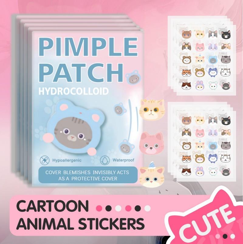600枚入り 漫画動物型ニキビパッチ かわいい猫型 透明ニキ - Skincare Animate のレビューと価格