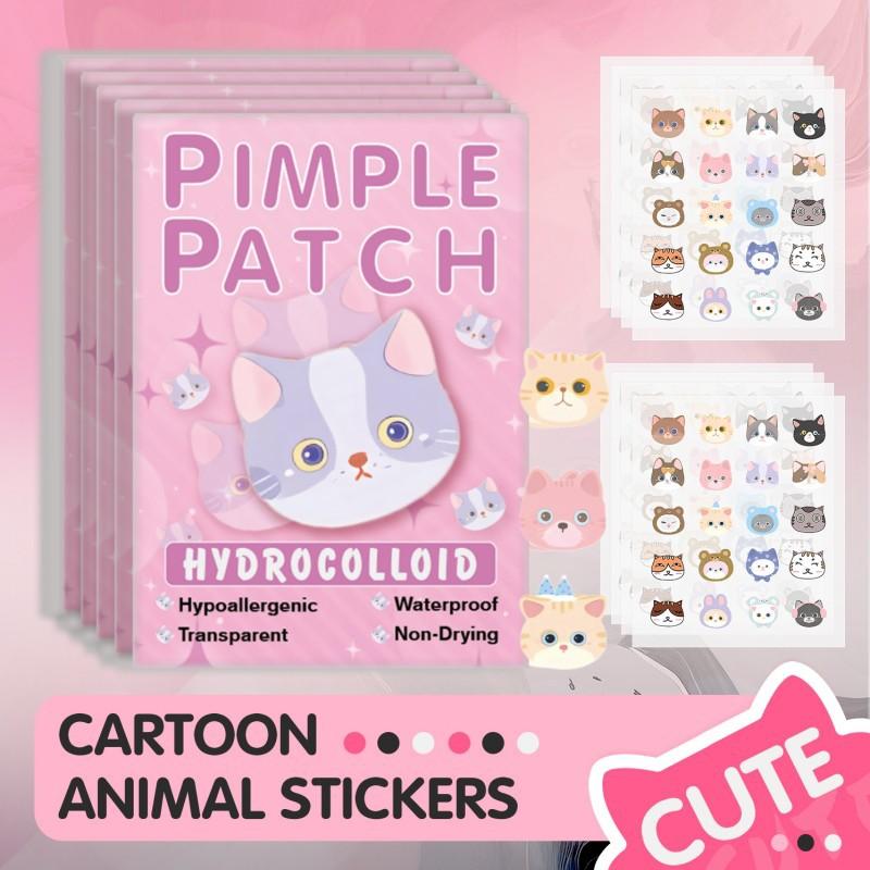 600枚入り 漫画動物型ニキビパッチ かわいい猫型 透明ニキ - Skincare Animate のレビューと価格