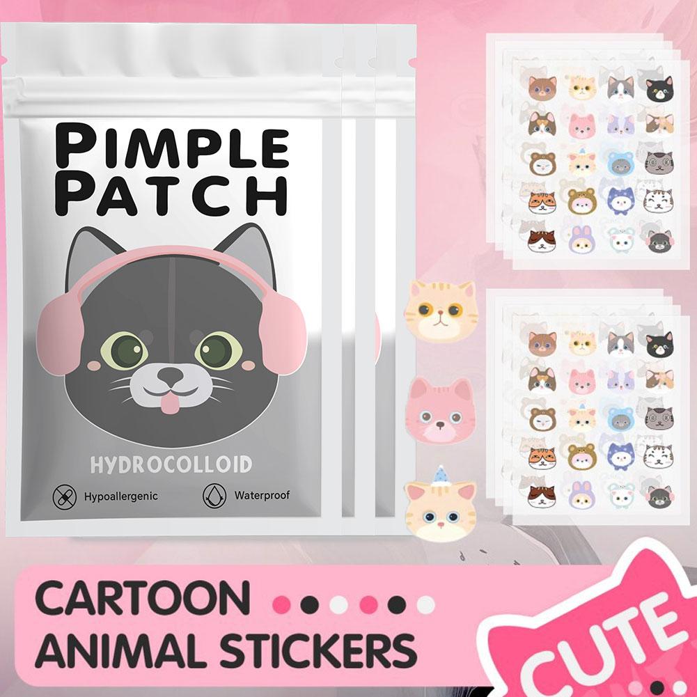 600枚入り 漫画動物型ニキビパッチ かわいい猫型 透明ニキ - Skincare Animate のレビューと価格