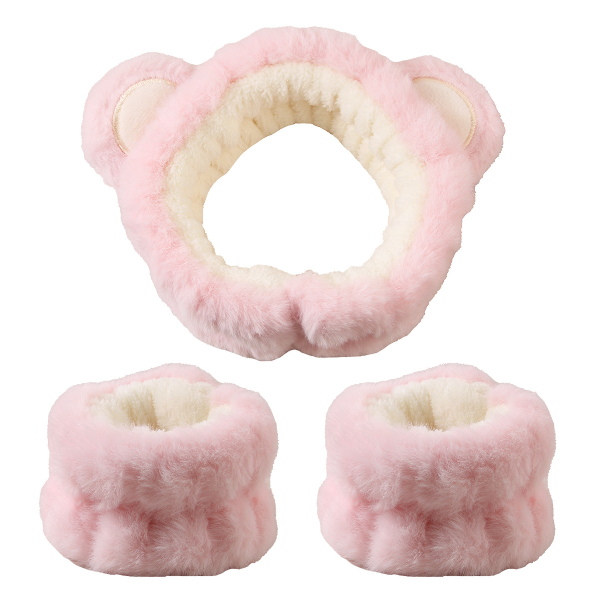 3 個のかわいいクマのヘッドバンドセットふわふわメイクアップ - Skincare Animate のレビューと価格