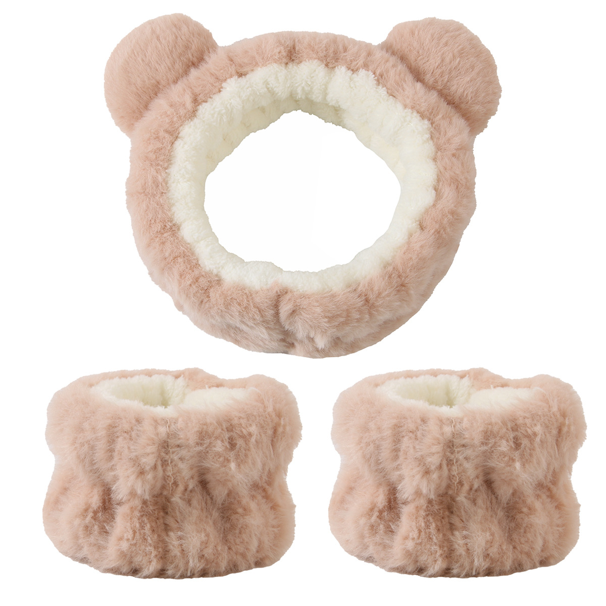 3 個のかわいいクマのヘッドバンドセットふわふわメイクアップ - Skincare Animate のレビューと価格